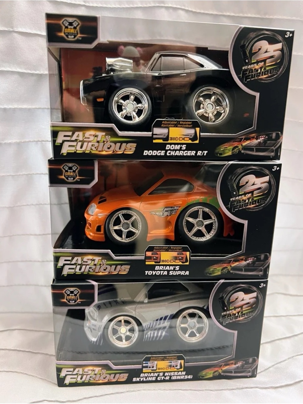 Fast & Furious Small Block Series Dom’s Charger, Supra, Skyline Lot 3- Jada 2026